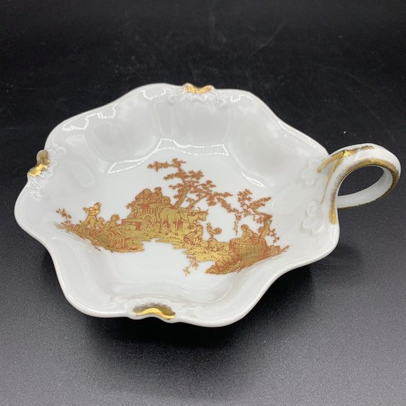 Limoges Accents Antique Gda Limoges France Green Wreath Mark Gilded